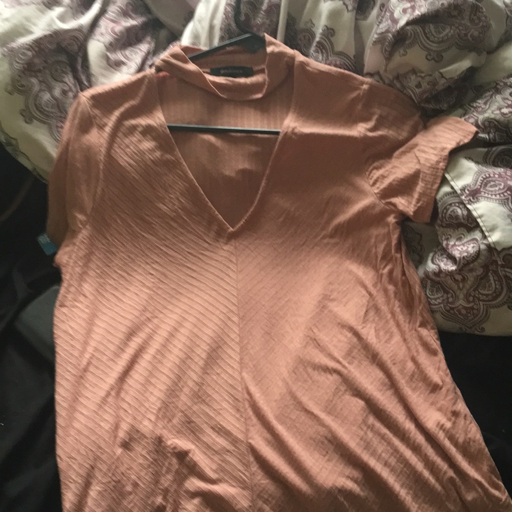 Pink cut out shirt